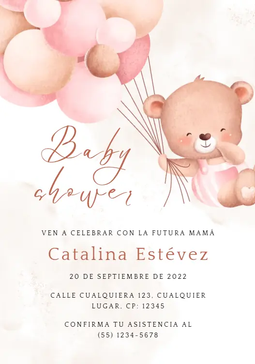 Diseño de invitación digital para baby shower