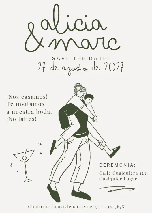 Diseño de save the date