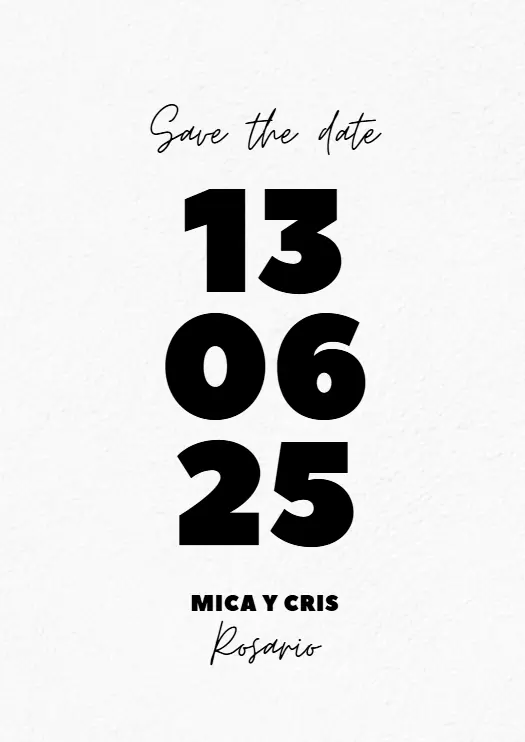 Diseño de save the date