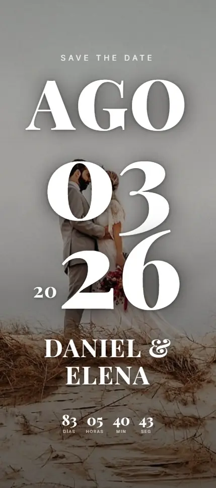 Diseño de save the date interactivo